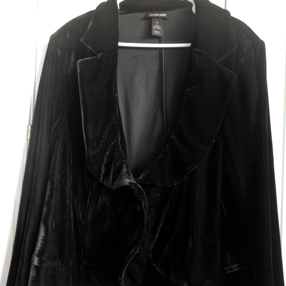 Crushed velvet blazer